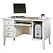Scrivania Porta Computer Legno Bianco Opaco 130x75x81 - Foto miniatura 1