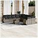 Set Divano Da Giardino 10 Pz Con Cuscini Grigio In Polyrattan - Foto miniatura 1