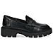 Black Nappa Casual Closed Loafers Mocassino Pelle Scarpe Donna Nero Eu 37, 9-24709-41-022 - Foto miniatura 2