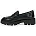 Black Nappa Casual Closed Loafers Mocassino Pelle Scarpe Donna Nero Eu 37, 9-24709-41-022 - Foto miniatura 3