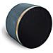 Pouf Charlotte Ii In Velluto Blu Celadon E Metallo Dorato - Foto miniatura 2