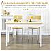 Tavolo da Pranzo 4-6 Posti Design Moderno per Cucina e Soggiorno, 119x70x75cm, Bianco e Legno - Foto miniatura 2