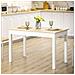 Tavolo da Pranzo 4-6 Posti Design Moderno per Cucina e Soggiorno, 119x70x75cm, Bianco e Legno - Foto miniatura 3