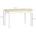 Tavolo da Pranzo 4-6 Posti Design Moderno per Cucina e Soggiorno, 119x70x75cm, Bianco e Legno - Foto miniatura 4
