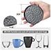 Set Di 6 Sottobicchieri In Silicone Con Supporto Grey - Foto miniatura 5