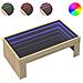 Tavolino da Salotto con LED Infinity Rovere Sonoma 90x50x30 cm - Foto miniatura 1