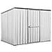 Box In Acciaio Zincato Casetta Attrezzi Da Giardino 260x185cm X H1.92 M - 85kg - 4,81mq - Bianco - Foto miniatura 1