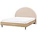 Letto Bouclé Millay 180 X 200 Cm Beige - Foto miniatura 3