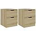 Lusso Casadino -  Comodini 2 Pz Rovere Sonoma 40x40x50 Cm In Legno Multistrato - Foto miniatura 1