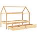 Giroletto Per Bambini Con Cassetti In Pino Massello 90x200 Cm - Foto miniatura 4