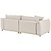 Set Da Salotto 5 Posti Luvos Tessuto Beige Chiaro - Foto miniatura 4