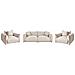 Set Da Salotto 5 Posti Luvos Tessuto Beige Chiaro - Foto miniatura 8