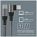 Caricatore Usb-c Con Connettore Ad Angolo Ricarica Rapida Pd Da 60 W Black 1 M - Foto miniatura 3