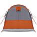 Tenda da Campeggio a Tunnel per 3 Persone Grigio e Arancione - Foto miniatura 7