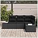 Set di Divani da Giardino in 4 Pezzi con Cuscini Nero Polyrattan - Foto miniatura 3