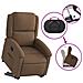 Poltrona Alzapersona Reclinabile Marrone in Tessuto - Foto miniatura 6