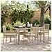 Set da Pranzo da Giardino di 5 Pezzi con Cuscini Beige in Rattan Sintetico - Foto miniatura 2