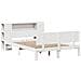 Letto Libreria senza Materasso Bianco 120x200 cm Legno di Pino - Foto miniatura 3