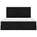 Struttura Letto Pouf con Materassi Nero 200x200 cm Velluto - Foto miniatura 7