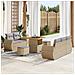 Set Divano da Giardino con cuscino 8 pcs beige e grigio chiaro - Foto miniatura 2
