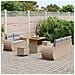 Set Divano da Giardino con cuscino 8 pcs beige e grigio chiaro - Foto miniatura 3