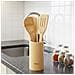 Set Di Spatole Da Cucina In Bambù Con Portaposate, Marrone / Beige - Foto miniatura 3