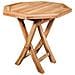 Salento - Set Tavolo E Sedie Pieghevoli In Teak - Arredamento Da Giardino - Tavolo Ottagonale Diametro 53 Cm - Arredamento Da Esterno/interno - Foto miniatura 2
