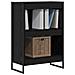 Armadio per Libri Rovere Nero 80 x 30 x 155 cm - Foto miniatura 3