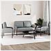 Set divani con cuscino 3 pcs Grigio chiaro 115 x 56 x 80 cm - Foto miniatura 3