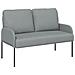 Set divani con cuscino 3 pcs Grigio chiaro 115 x 56 x 80 cm - Foto miniatura 5