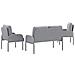 Set divani con cuscino 3 pcs Grigio chiaro 115 x 56 x 80 cm - Foto miniatura 7