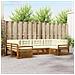 Set divani 6 pcs Naturale e Crema Legno di Acacia Massello - Foto miniatura 2