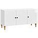 Mobile TV Bianco Lucido 99 x 34,5 x 50 cm Legno ingegnerizzato - Foto miniatura 1