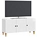 Mobile TV Bianco Lucido 99 x 34,5 x 50 cm Legno ingegnerizzato - Foto miniatura 2
