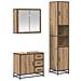 Set di mobili per il bagno con porta 3 pcs Rovere artigianale - Foto miniatura 1