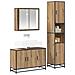 Set di mobili per il bagno con porta 3 pcs Rovere artigianale - Foto miniatura 3