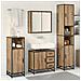 Set di mobili per il bagno con porta 3 pcs Rovere artigianale - Foto miniatura 4