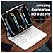 Custodia con Tastiera per Apple iPad Pro 13 - Pelle, Bianco - Foto miniatura 2
