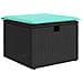 Set Divano da Giardino con cuscino 6 pcs Nero Poly Rattan - Foto miniatura 7