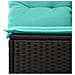 Set Divano da Giardino con cuscino 6 pcs Nero Poly Rattan - Foto miniatura 9