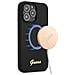 Guess Guhmp13llslmgbk Iphone 13 Pro / 13 6,1 Nero /nero Custodia In Silicone Con Logo Dorato Magsafe - Foto miniatura 5