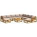 Set di divani 11 pz Naturale Legno di Acacia Massello - Foto miniatura 1