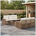 Set Divano da Giardino 7 pz Beige e Bianco Crema polyrattan - Foto miniatura 7