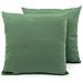 Coppia Cuscini Arredo Imbottiti Tessuto Ottoman In Tinta Unita Colore Verde 07 50x50 Verde 07 - Foto miniatura 3