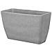 Vaso Da Fiori Moderno Rettangolare Grigio 74x32x45cm Baris - Foto miniatura 15
