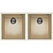 Lavello Quadra 200 Keratek Plus Sottotop 38x44 cm 2 vasche Colore Champagne 95 - Foto miniatura 1