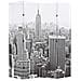 Paravento Pieghevole 160x170 cm Stampa New York Bianco e Nero - Foto miniatura 1