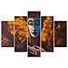 Set 5 Quadro 5 Pz Viso, Per Soggiorno, Camera, Ingresso, In Mdf, 108 X 70 Cm - Foto miniatura 1