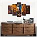 Set 5 Quadro 5 Pz Viso, Per Soggiorno, Camera, Ingresso, In Mdf, 108 X 70 Cm - Foto miniatura 2