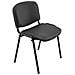 Sedia Visitatore 4 Gambe Dado D5s Acciaio Nero - Rivestimento Similpelle Nero Conf. 2 Pezzi - D5s / 2 / kn - Foto miniatura 1